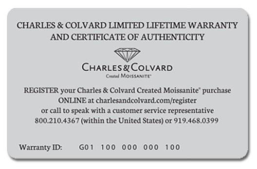 Charles and sale colvard warranty